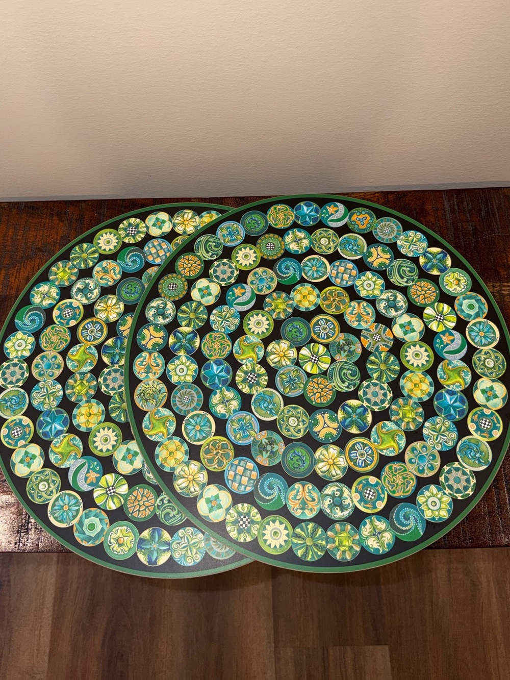 MacKenzie-Childs Vintage Buttons Cork Back Placemats (Set of 2)